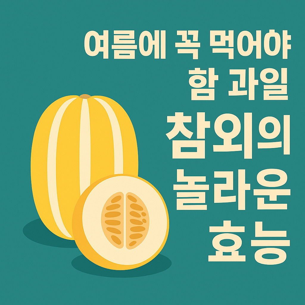 여름에 꼭 먹어야 할 과일, 참외의 놀라운 효능 설명하는 썸네일 이미지